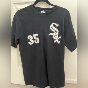 Vintage Chicago White Sox Frank Thomas Black Graphic T-Shirt Medium